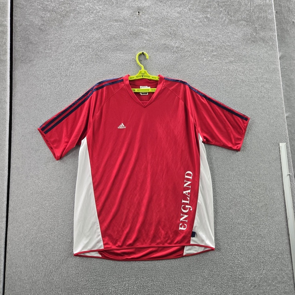VINTAGE England Men Jersey XL Red Embroidered Adidas FIFA World Cup Germany 06‎
